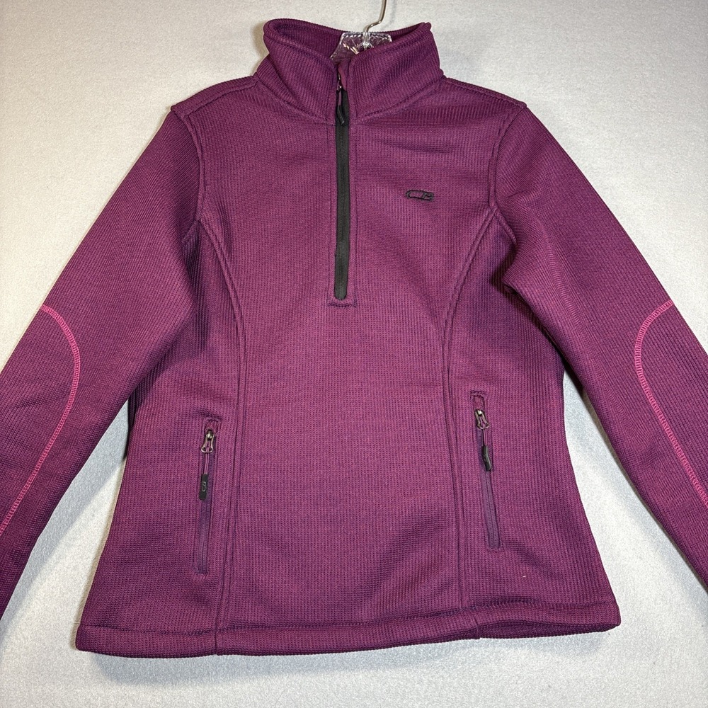 CB Cutter & Buck Womens Medium CB DryTec Quarter Zip Jacket Plum